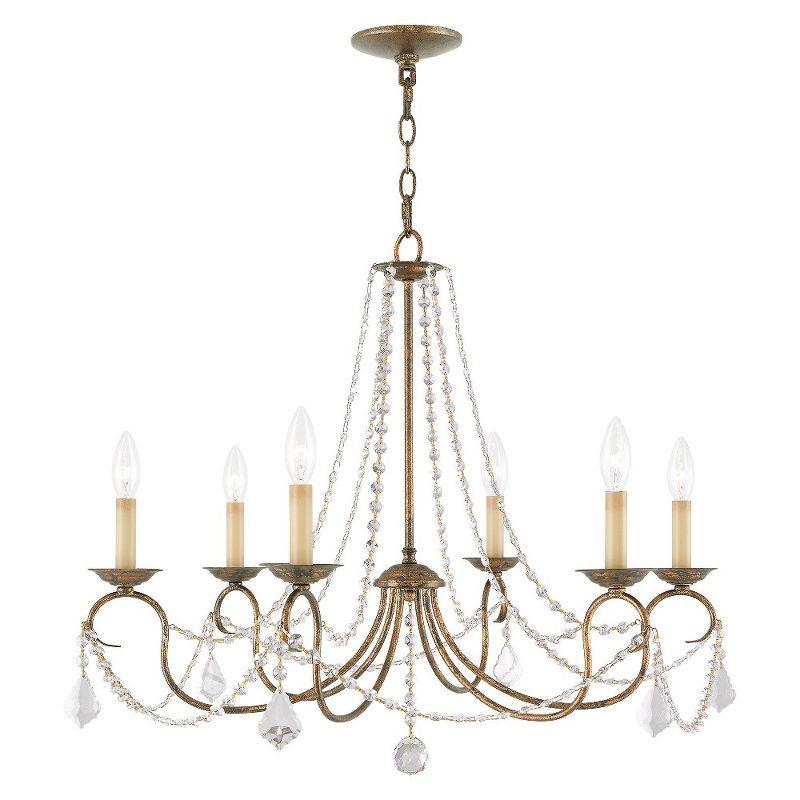 Livex Lighting Pennington 6 - Light Chandelier in  Hand Applied Venetian Golden Bronze