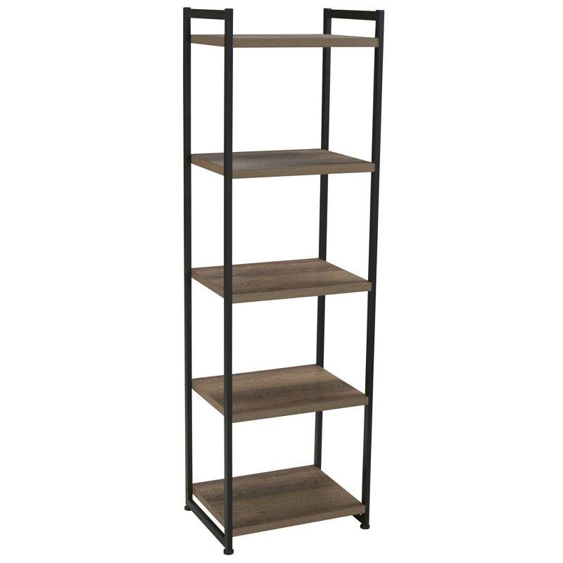 Household Essentials 59.1" Jamestown Narrow 5 Shelf Bookshelf