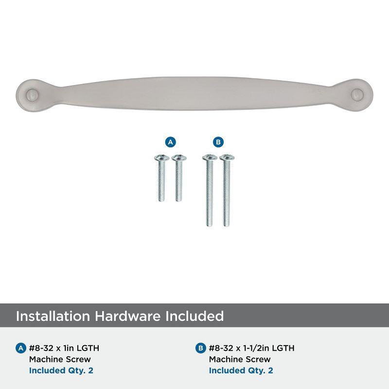 Amerock Inspirations 5-1/16 inch (128mm) Center-to-Center Satin Nickel Cabinet Pull