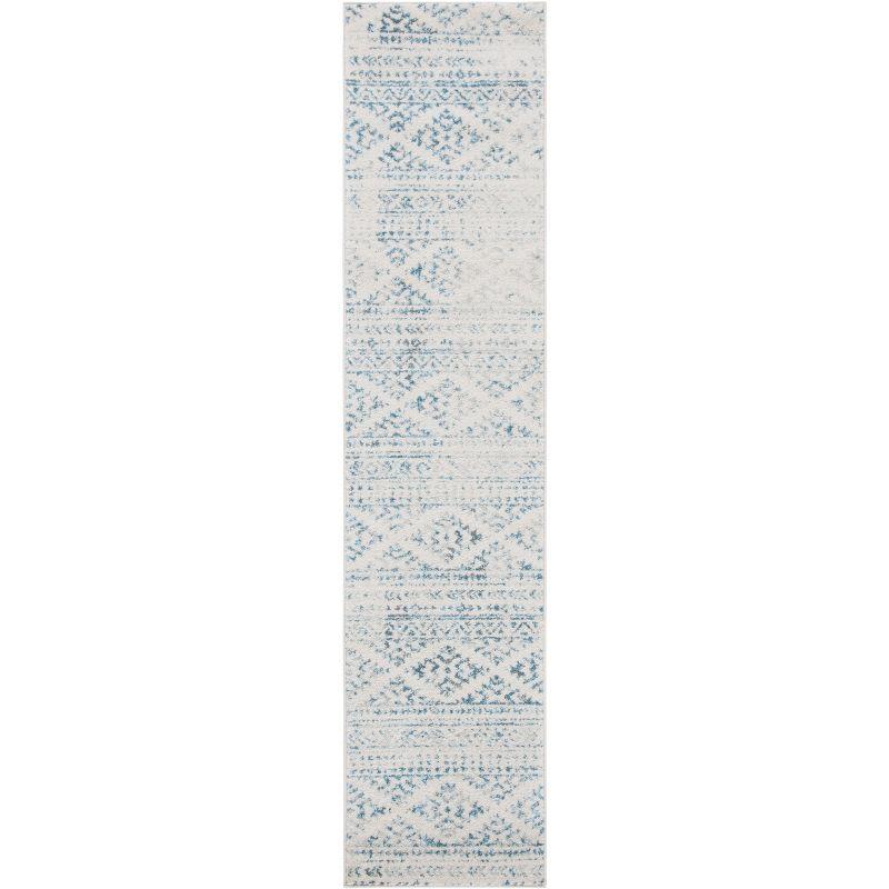 Tulum TUL272 Power Loomed Runner Rug - Ivory/Turquoise - 2'x8' - Safavieh.