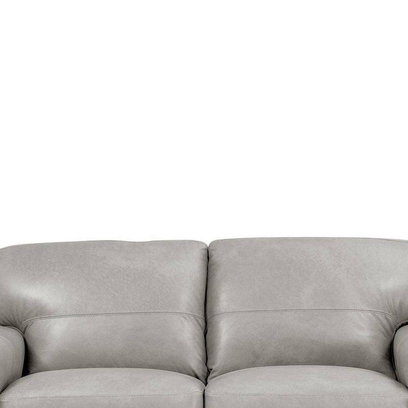 67" Cornelia Sofa Beige Leather - Acme Furniture: Upholstered, Wood Frame, Includes Accent Pillow