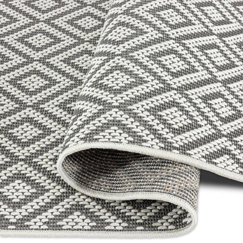 5'3" x 7'3" Tripoli Lydia Indoor/Outdoor Rug Gray/Cream - Home Dynamix