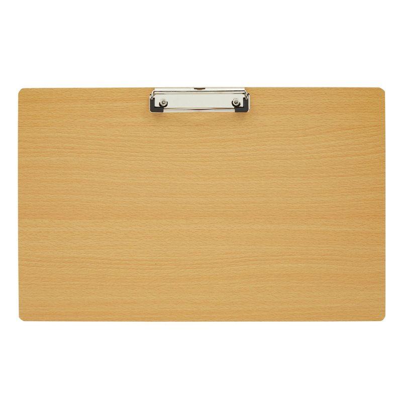 Juvale Extra Large Wooden Clipboard 11x17.3, Wood Horizontal Lap Board with Clip for Drawing Sketch, 3mm Thick