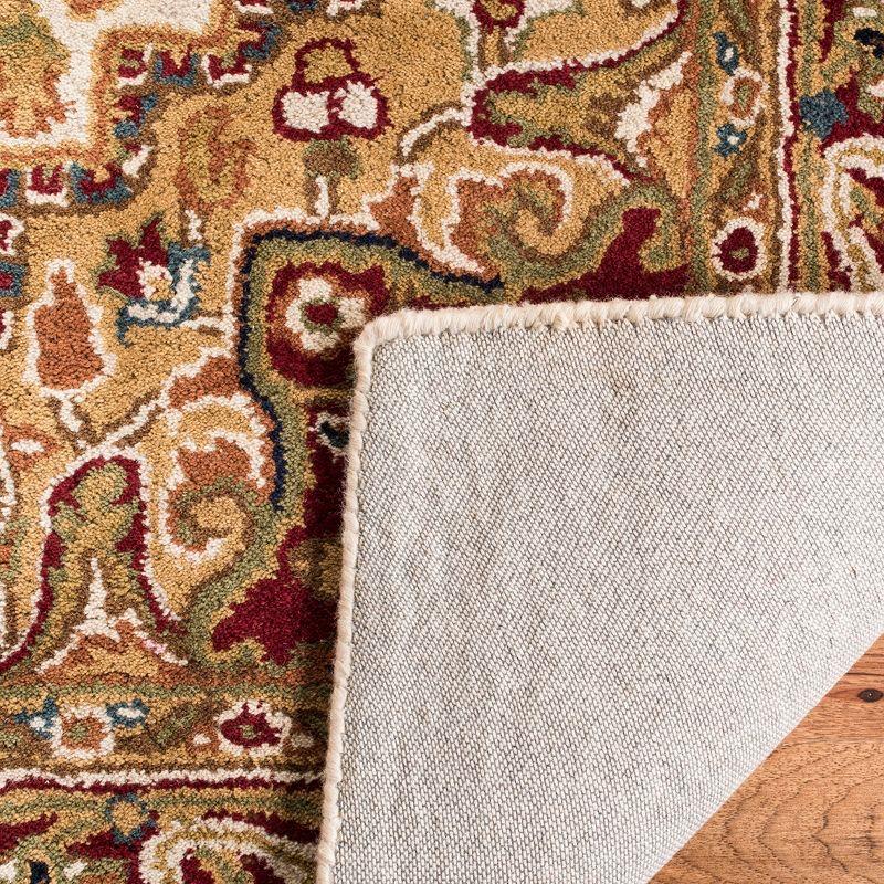 Classic CL763 Hand Tufted Area Rug - Light Gold/Red - 4'x6' - Safavieh.