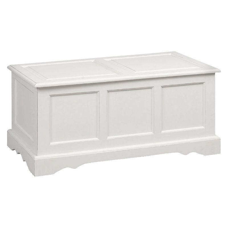 Carolina Living Hayden Blanket Chest Antique Ivory: Adult Assembly, Wood Frame, 100 lb Capacity
