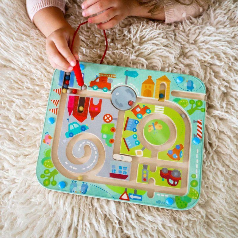 HABA Town Maze Magnetic Puzzle Game - Learning & Education Toys for Preschoolers