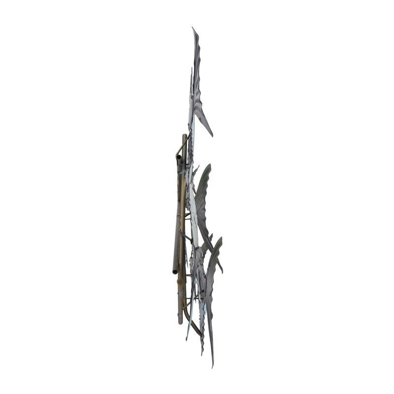 SAGEBROOK HOME 42" Metal School Of Fish Wall Decor: Iron Abstract Art, Contemporary Style, Horizontal Display