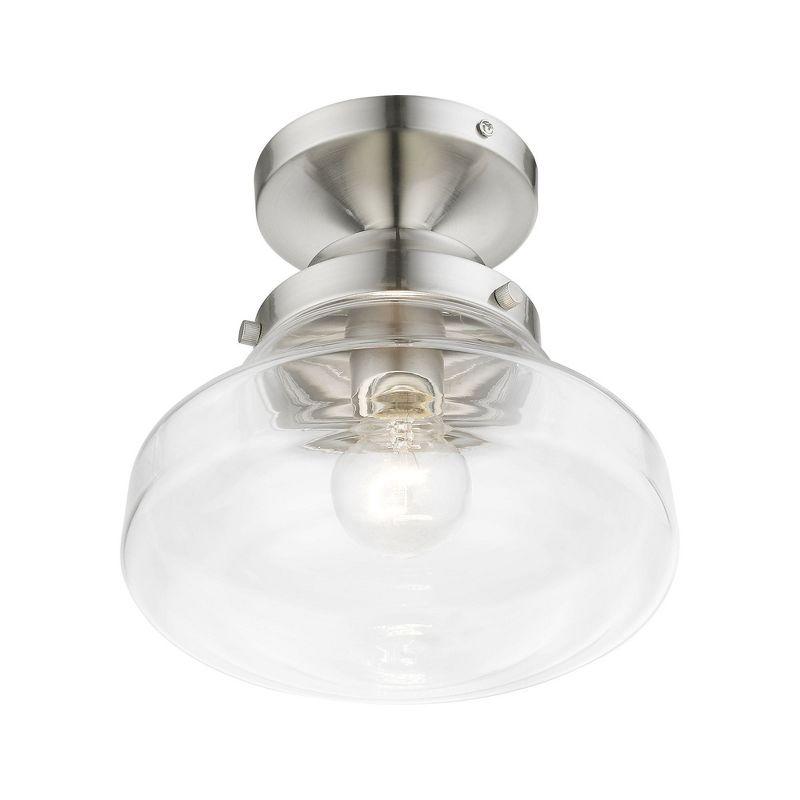 Livex Lighting Avondale 1 - Light Semi-Flush Mount in  Brushed Nickel