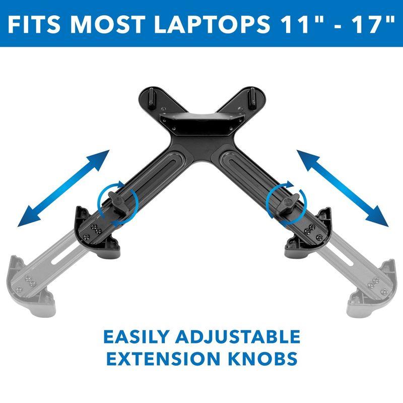 Mount-it Mount-It! VESA Clamp On Laptop Tray Notebook Holder Arm with Safety Strap and Safety Ledge Stopper