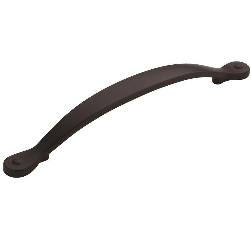 Matte Black 6-5/16 inch Bar Cabinet Pull with Mounting Hardware