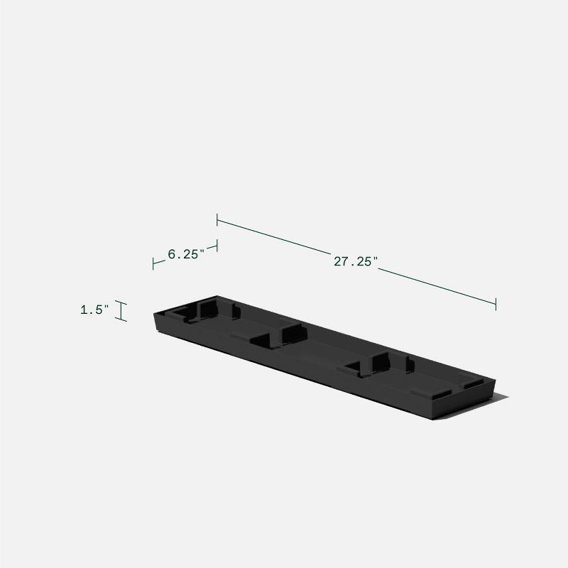 Black Plastic Midori Planter Tray 2-Pack