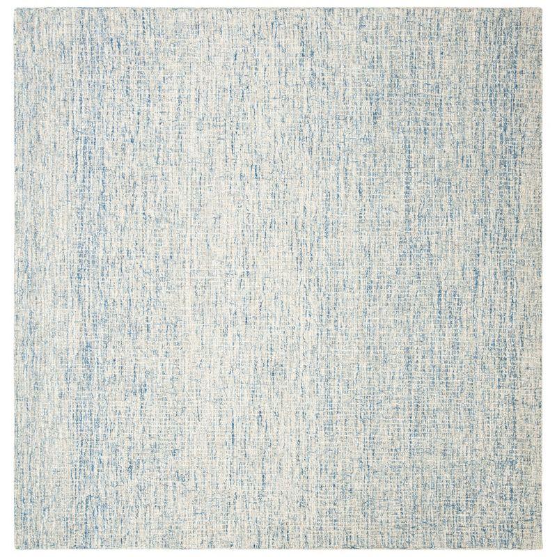 Abstract ABT471 Handmade Indoor Area Rug - Ivory/Blue - 6'x6' - Safavieh