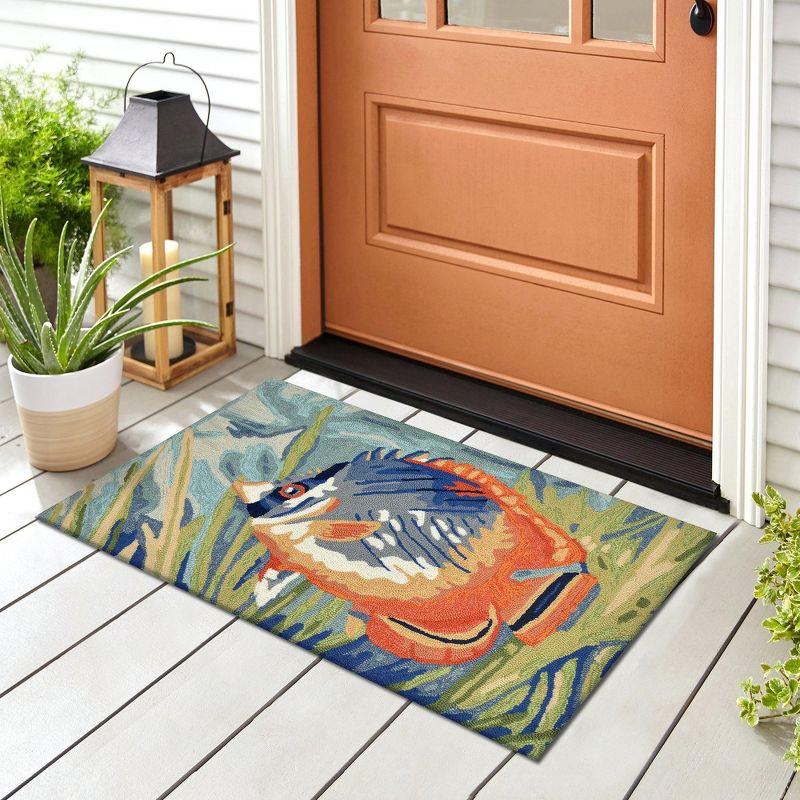 Liora Manne Ravella Tropical Fish Indoor/Outdoor Rug Ocean 2' x 3'