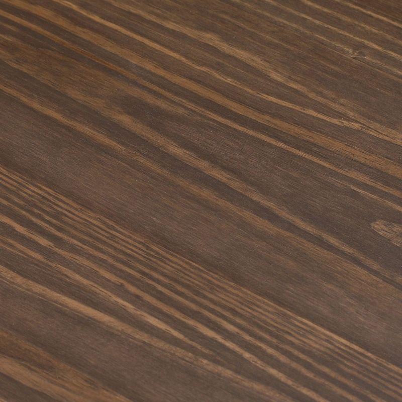 Plank+Beam Solid Wood Forma Coffee Table, 54" Modern Coffee Table with Storage Shelf, Walnut