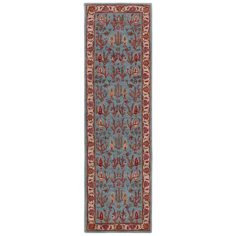 Heritage HG735 Hand Tufted Runner Rug - Blue/Ivory - 2'3"x10' - Safavieh.
