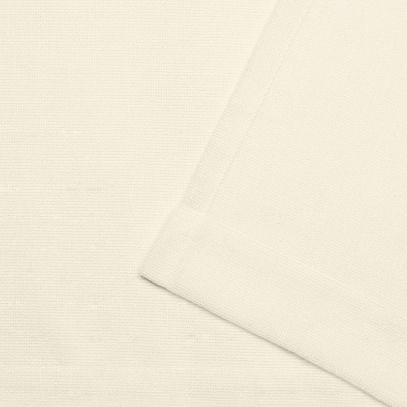 Set of 2 84"x54" Miami Textured Indoor/Outdoor Grommet Top Curtain Panel Ivory - Exclusive Home