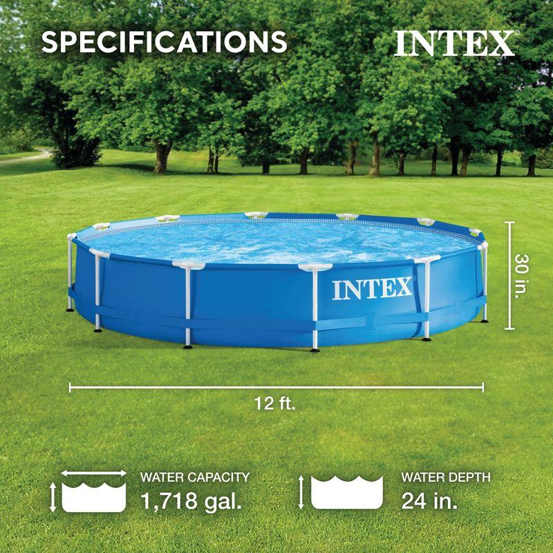 Intex Steel Round Frame Set Pool 30'' H x 144'' W x 144'' L
