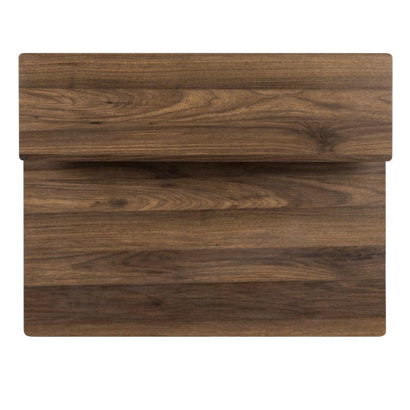 Flash Furniture Clifton Rustic Walnut Computer Desk with Top and Lower Storage Shelves