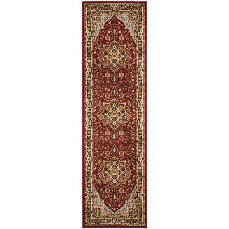 Lyndhurst Heriz LNH330 Power Loomed Runner Rug - Red/Black - 2'3"x8' - Safavieh