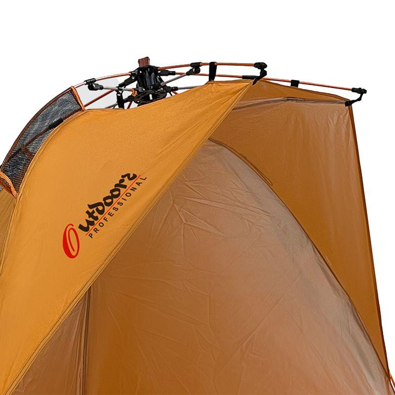 Orange Polyester Pop-Up Beach Sun Shelter with 1 Door