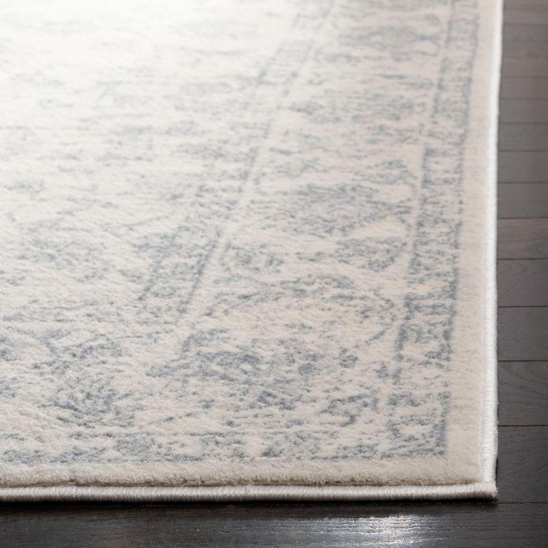 Carnegie Cream and Light Grey Rectangular Synthetic Rug