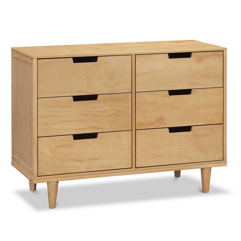 Honey Wood 6-Drawer Double Nursery Dresser