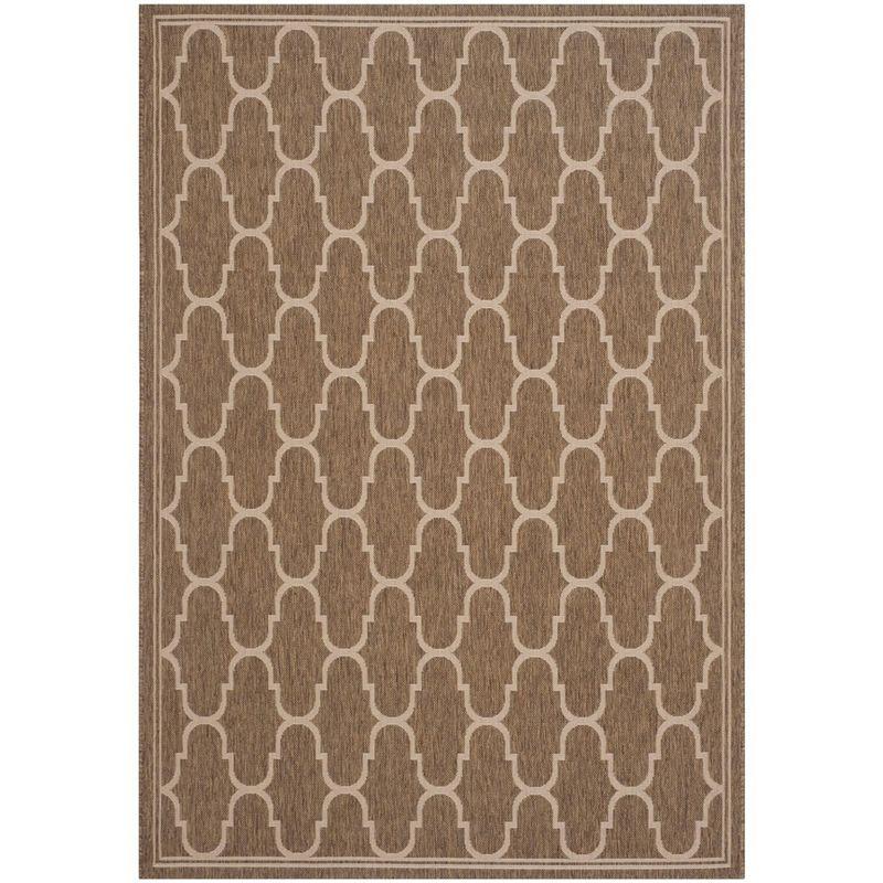 Light Blue Contemporary Easy-Care Synthetic Indoor/Outdoor Rug