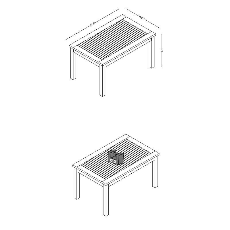 Alaterre Furniture 2pc Okemo Outdoor Patio Weather-Resistant Couch with Cushions & Coffee Table