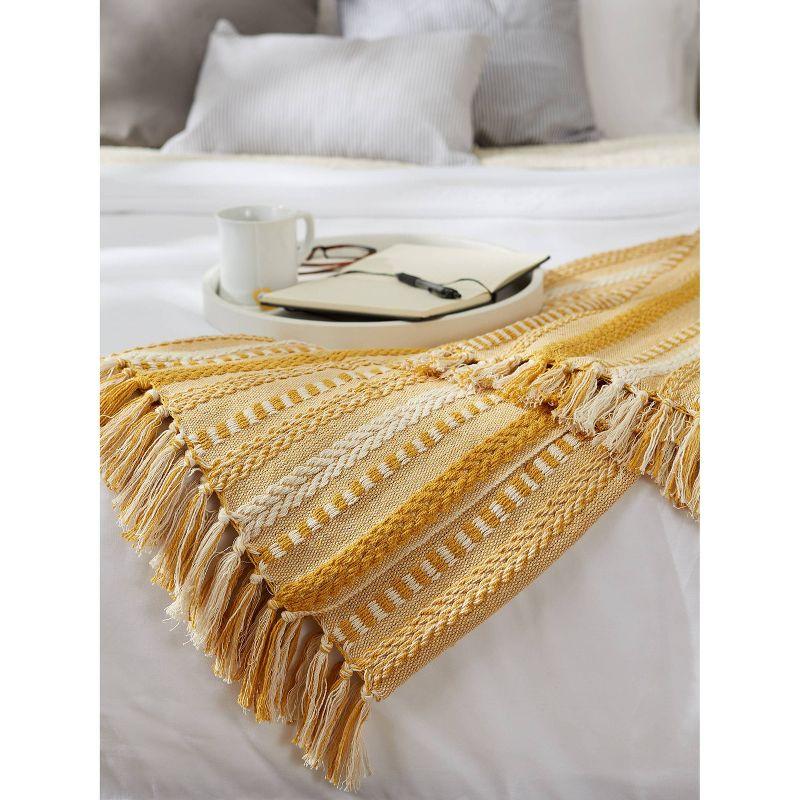 50"x60" Braided Striped Throw Blanket - Design Imports