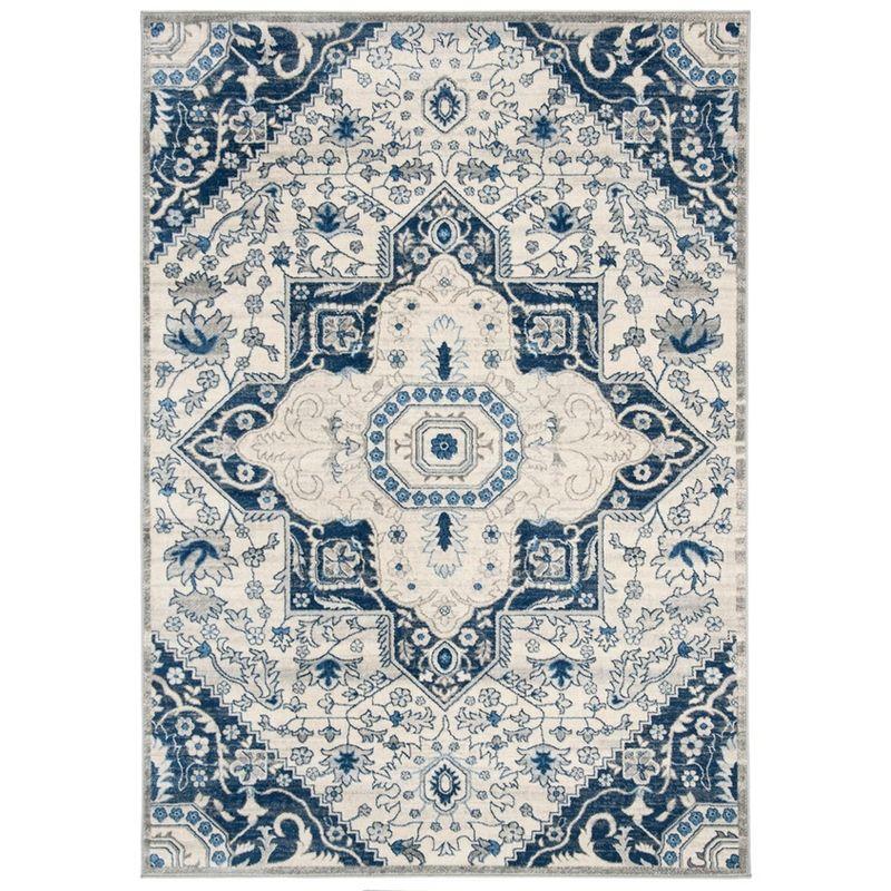 Elysian Blue 9' x 12' Hand-Knotted Synthetic Area Rug