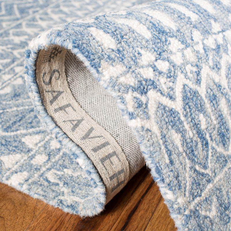 Micro-Loop MLP502 Hand Tufted Indoor Area Rug - Blue/Ivory - 6'x9' - Safavieh