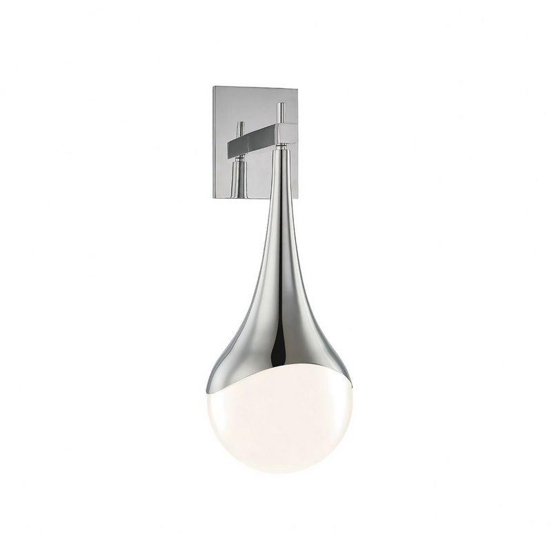 Algiers Single Light Glass Steel Dimmable Armed Sconce