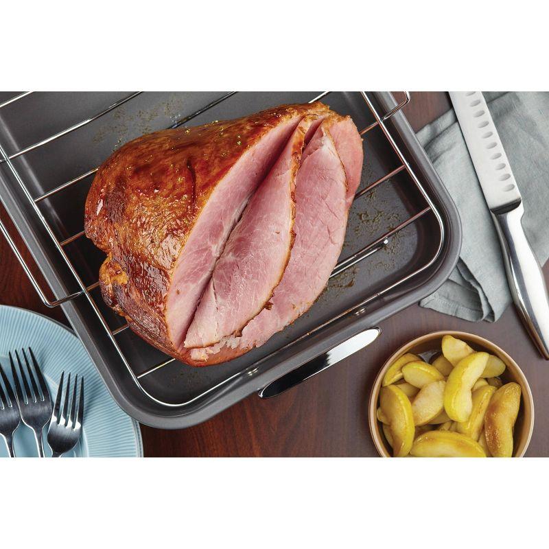 Farberware 18.5" x 14.9" Nonstick Steel Roaster with Rack