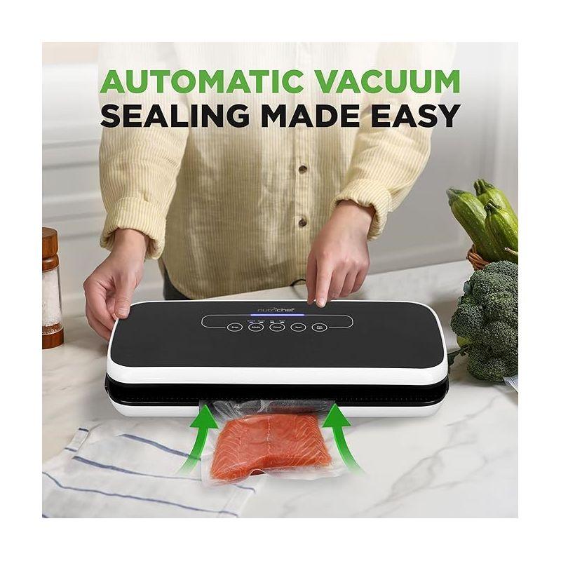 NutriChef Automatic Food Vacuum Sealer w/ Starter Kit