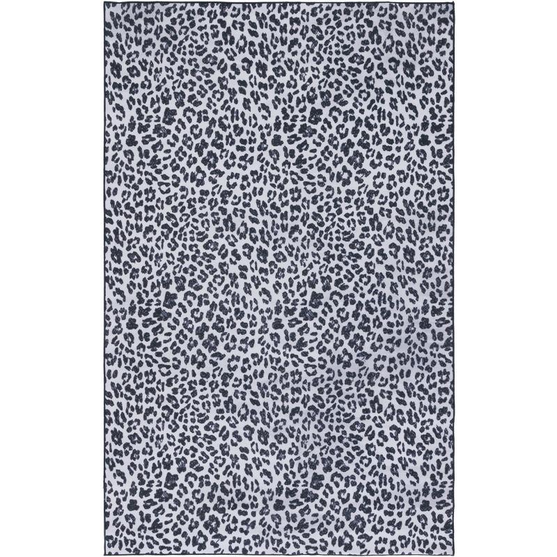 Black Faux Fur Rectangular 8' x 10' Hand-Knotted Rug