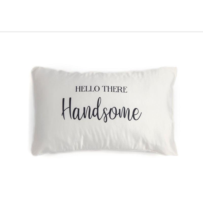 Shiraleah Set Of 2 Standard Pillowcases "Good Morning Gorgeous/ Hello There Handsome" - Shiraleah