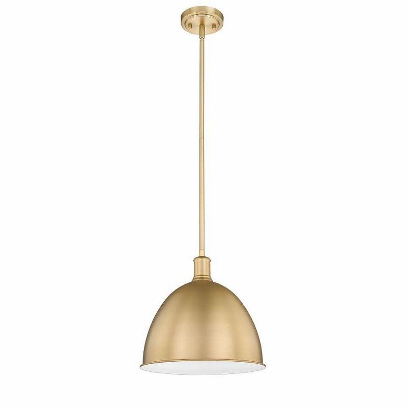 Classic Brass 12.5" Indoor/Outdoor LED Pendant Light