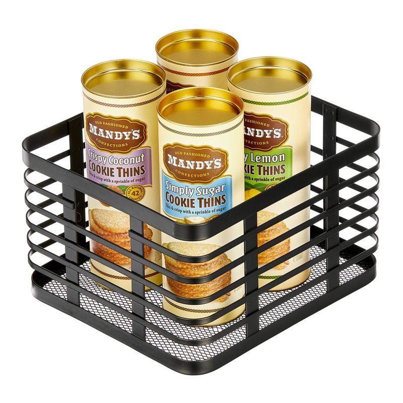 mDesign Small Metal Wire Organizer Basket for Kitchen