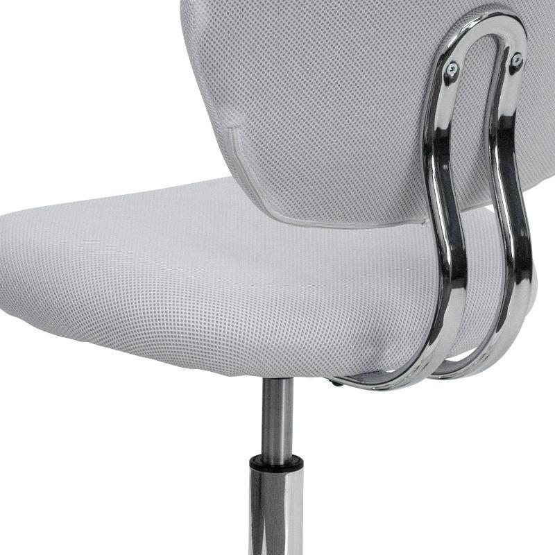 Emma and Oliver Mid-Back Mesh Padded Swivel Task Office Chair with Chrome Base