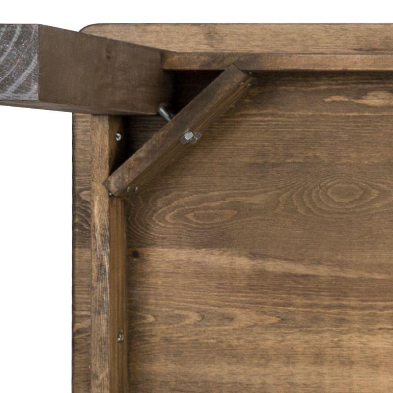 Merrick Lane Rectangular Antique Solid Pine Farm Dining Table