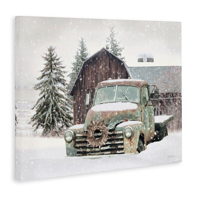 Stupell Industries Winter Rural Vintage Truck & Barn, 20" x 16"