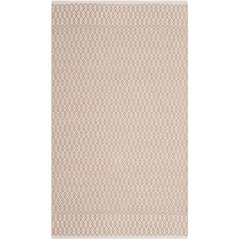 27" Off-White Flat Woven Cotton Handmade Rug