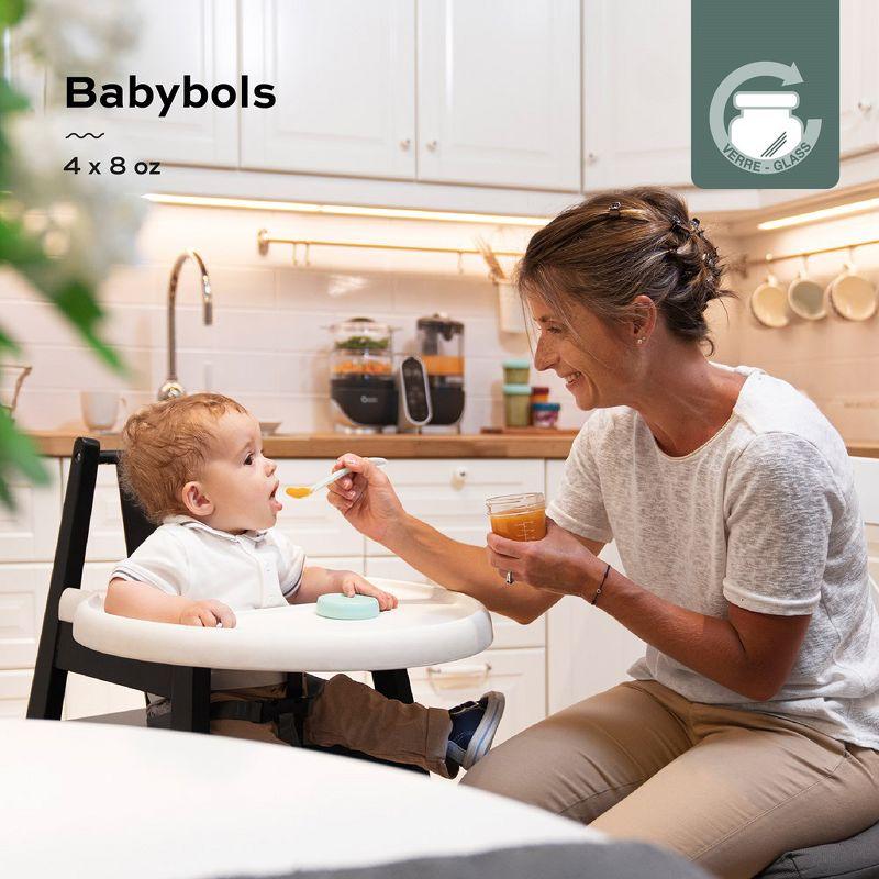 Babymoov Glass Babybowls Eco-Friendly and Durable Containers to Store, Reheat, and Transport Baby's Meals
