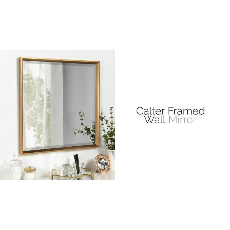 24" x 30" Calter Framed Wall Mirror Black - Kate and Laurel: Contemporary, Vanity, Decorative Rectangle Mirror