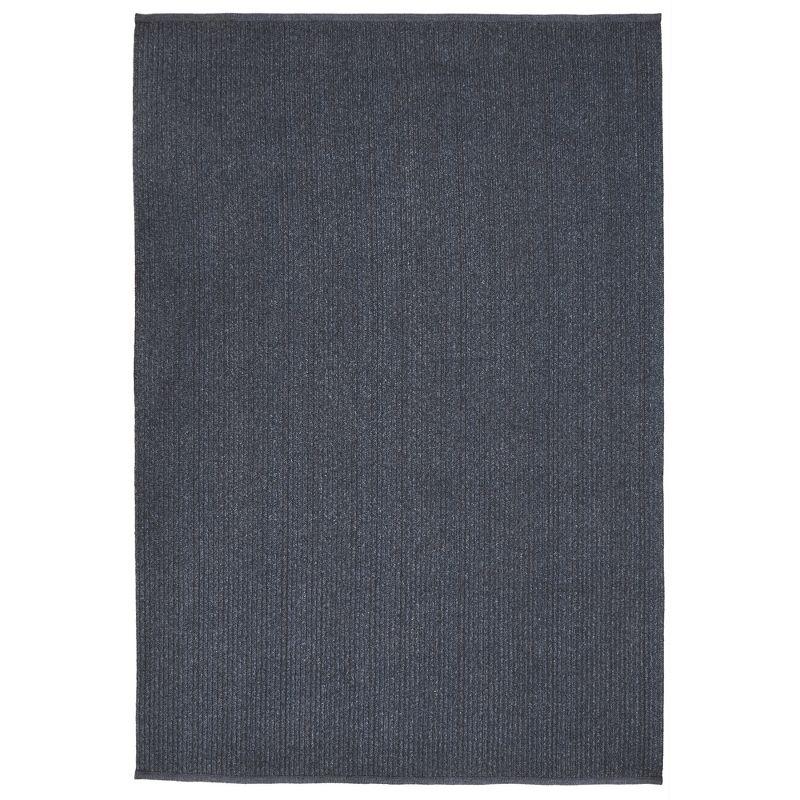Liora Manne Calais Solid Indoor/Outdoor Rug Navy 5' x 7'6"