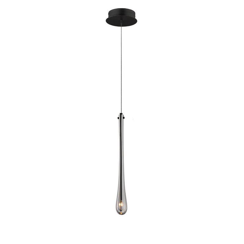 Stillo Black Glass LED Mini Pendant Light