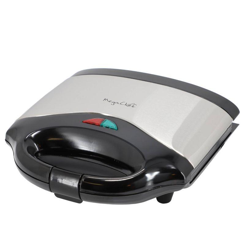 MegaChef MegaChef Electric Compact Aluminum Nonstick Sandwich Maker in Black