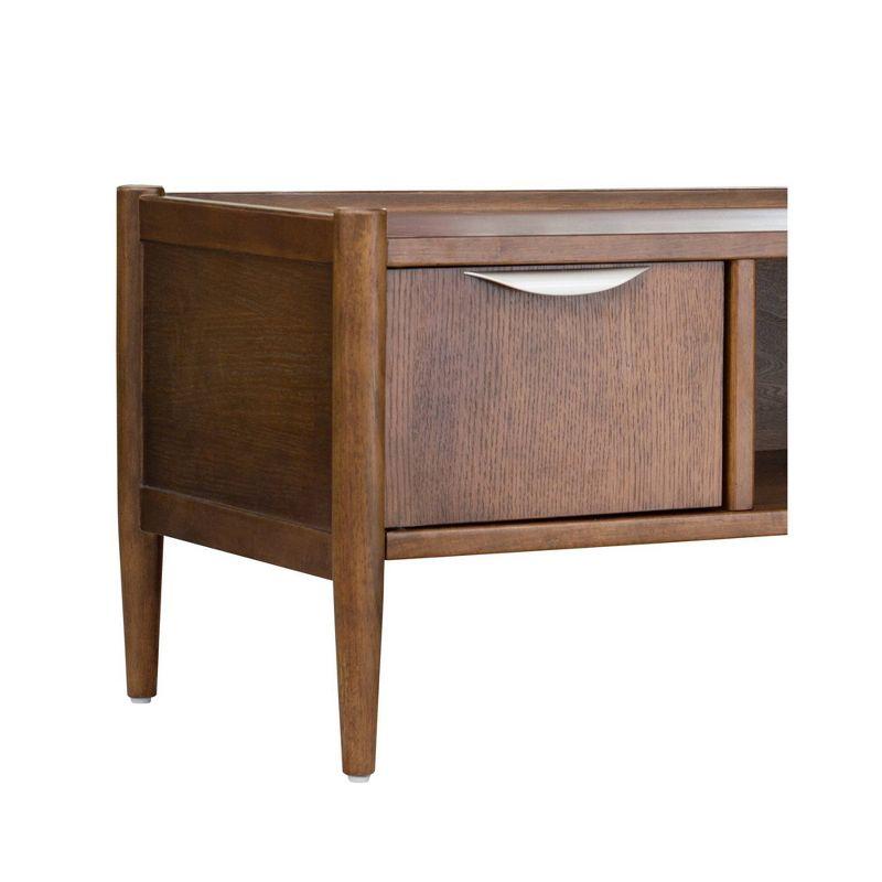 Ink+Ivy Arcadia Storage Bench: Mid-Century Modern, Removable Polyester Cushion, Wood Frame, Entryway Seating