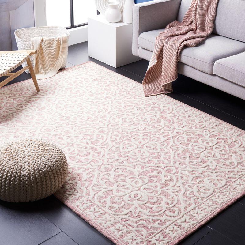 Metro MET857 Hand Tufted Indoor Area Rug - Pink/Ivory - 5'x8' - Safavieh