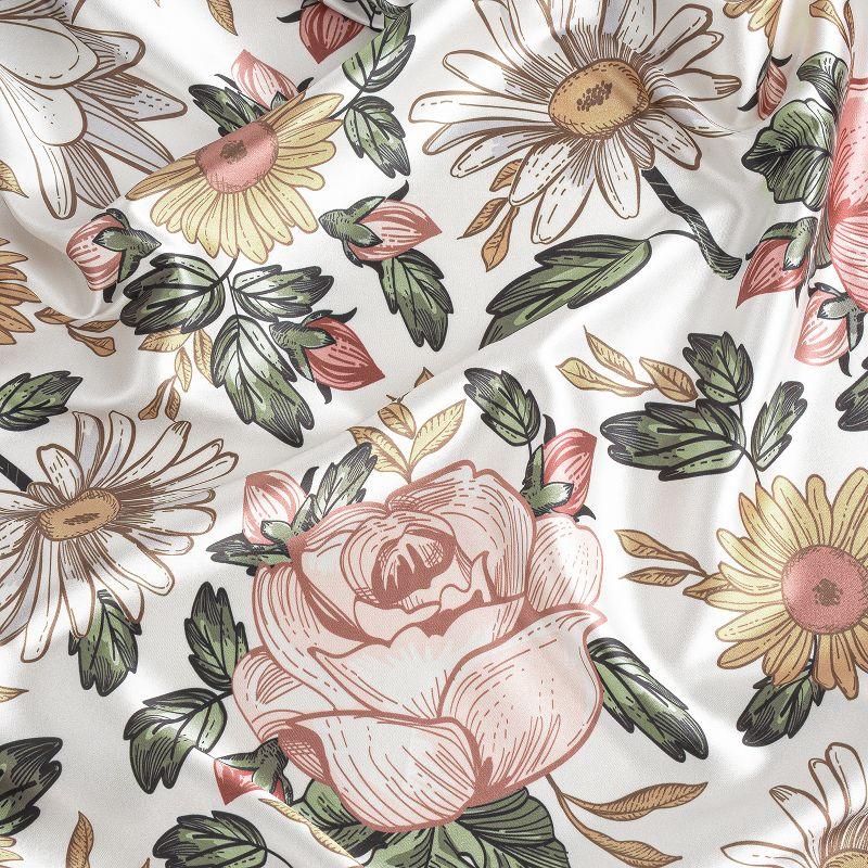 Vintage Floral Decorative Satin Pillowcases - 2 Pack Set by Sweet Jojo Designs